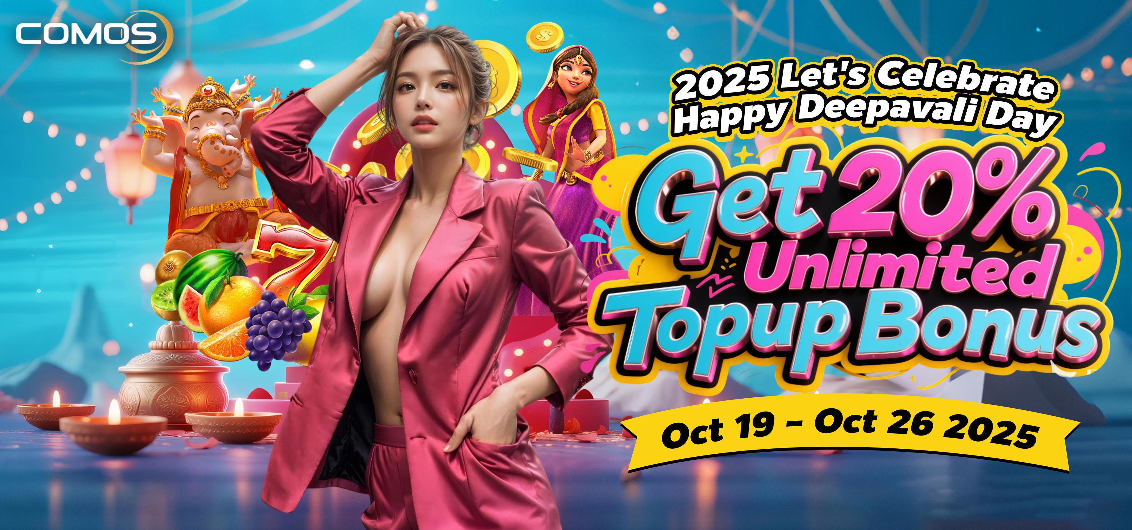 2025 Let's Celebrate Happy Deepavali Day , Get 20% Unlimited Topup Bonus (Valid On 19th Oct - 26th Oct 2025)