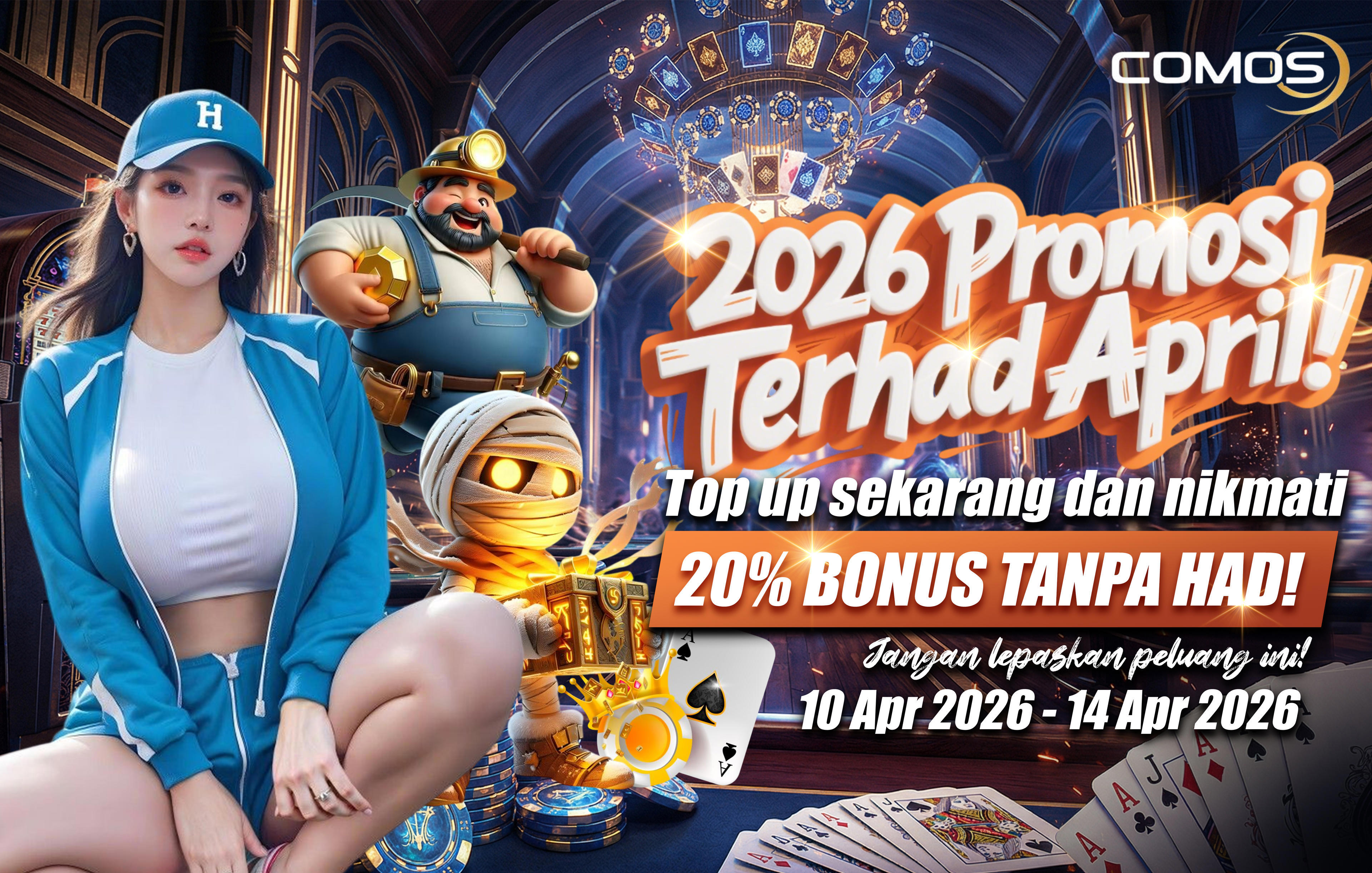 2026 Promosi Terhad April! Top up sekarang dan nikmati 20% bonus tanpa had! Jangan lepaskan peluang ini!  ( Promosi Ini Hanya Pada 10th Apr - 14th Apr 2026)